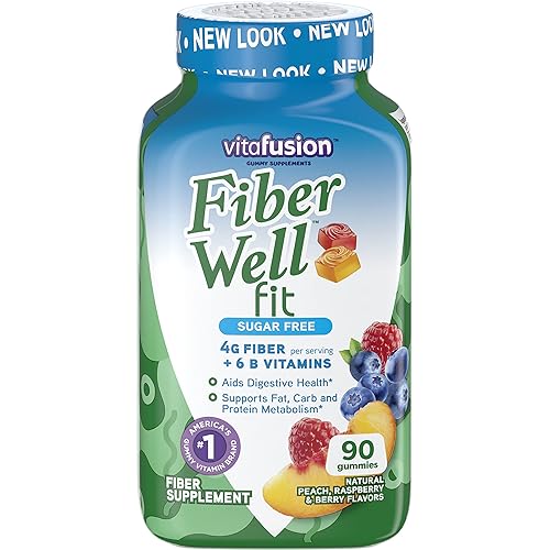 Vitafusion Fiber Well Fit Sugar Free Gummies - 90 ct, Pack of 2