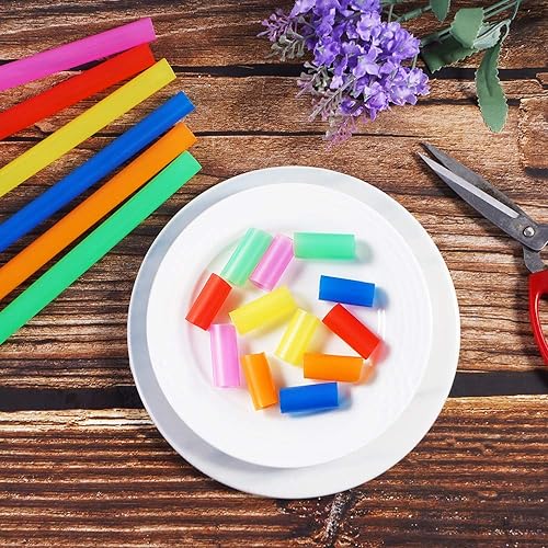 100 Pcs Jumbo Smoothie Straws,Colorful Disposable Wide-mouthed Large Straw
