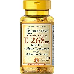 Puritan's Pride Vitamin E-with Selenium 400 IU Natural-100 Softgels