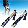 DOINGKING Foldable Walking Pole, Portable Alpenstock 2pcs Hiking Poles Lightweight with Hook and Loop Fasteners for Outdoor Hiking Climbing