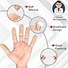 Gel Finger Cots Breathable, Latex Free, Finger Protectors with Hole, Finger Gloves14 PCS, Silicone Finger Covers for Hand Eczema, Finger Cracking, Finger Arthritis, Trigger Finger