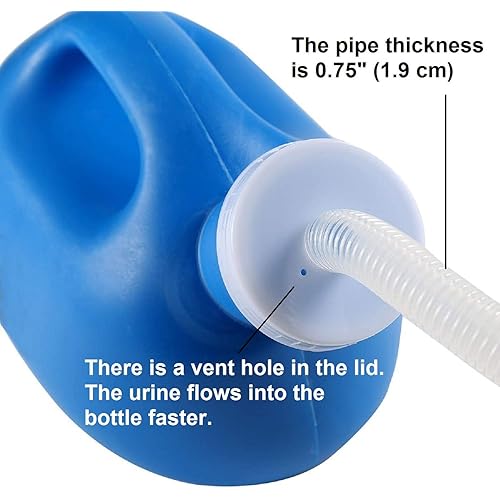 Portable Urinals for Men Spill Proof 2000 ml 68 oz Urine Bottles for Men 63 Long Tube Urinals for Men Urine Jug Pipe with Lid Pee Bottles for Men for Hospital Incontinence Elderly Travel Car Truckers