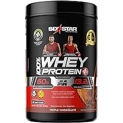 Six Star Elite Series 100% Whey Protein Plus Triple Chocolate 1.8lbs US