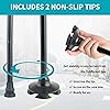 Walking Cane, Doctor. Roo Folding Cane with LED Light, Two Types of Bases, Canes for MenWoman Adjustable Between 33.5-38 Inches, Stand up Armrest, Supports up to 250 Pounds Black