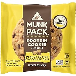 Munk Pack Protein Cookie, Peanut Butter Dark Chocolate, 1 Cookie, 2.96 Ounce