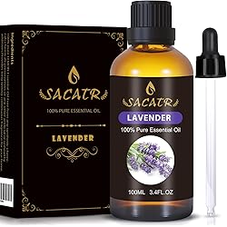 Lavender Essential Oil,Pure and Natural, for Aromatherapy, Massage and Topical uses, Perfect for Aromatherapy, Relaxation & Hair Growth - Use in Diffuser or on Skin & Hair