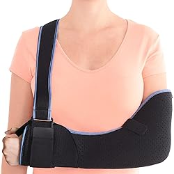 VELPEAU Arm Sling Shoulder Immobilizer - Rotator Cuff Support Brace - Comfortable Medical Sling for Shoulder Injury, Left and Right Arm, Men and Women, for Broken, Dislocated, Fracture, Strain Large