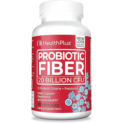 Health Plus Probiotic Fiber - Dietary Supplement, Detox, 30 Capsules, 30 Servings