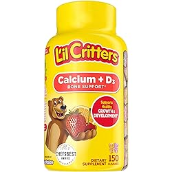 L'il Critters Kids Calcium Gummy Bears with Vitamin D3 , 150ct
