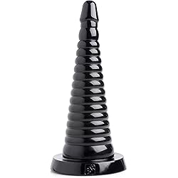 Master Series Giant Ribbed Anal Ribbed Cone, Black AF608