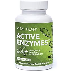 Vital Plan Active Enzymes Supplement by Dr. Bill Rawls - Digestive Enzymes for Gut Health & Digestion - Protease, Bromelain, Lactase, Amylase & Lipase
