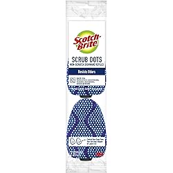 Scotch-Brite Scrub Dots Non-Scratch Dishwand Refills, Dishwand Refills for Cleaning Kitchen, Bathroom, and Household, Non-Scratch Refills Safe for Non-Stick Cookware, 2 Dishwand Refills