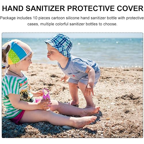 Hemoton 1 Set of 10 Pcs Portable Sanitizer Bottle Silicone Bottle with Protective Cover