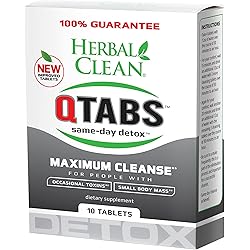 Herbal Clean Same-Day Detox, Portable and Discreet, 10 Tablets