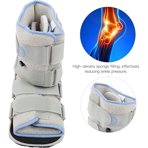 FECAMOS Ankle Walking Boot, Easy to Carry Ultra‑Light Compact in Size Walking Boot for Sprained Ankle for Hospital