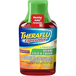 Theraflu Nighttime ExpressMax Severe Cold & Cough, Berry - 8.3 oz, Pack of 3