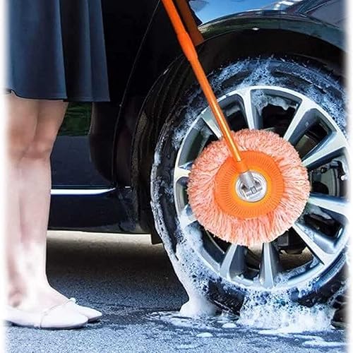 360° Rotatable Adjustable Cleaning Mop, Adjustable Cleaning Mop, Mops for Floor Cleaning, Spin Mop with 2 Coral Velvet Mop Head