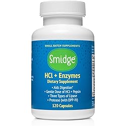 Smidge™ HCl Enzymes – Digestion – 120 Capsules