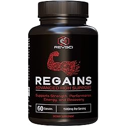 HGH Supplements for Men - Regains Naturally Stimulate Human Growth Hormone for Men - HGH for Men, Muscle Building, Muscle Growth Supplements for Men & Women, Amino Acid & Bovine Colostrum, 60 Capsules