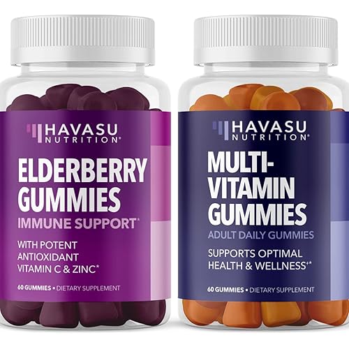 Full Daily Multivitamins Gummies with Ultimate Immune Support Elderberry Gummies - Delicious Health for Adults