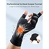 FREETOO Copper Arthritis Gloves for Carpal Tunnel Pain Relief, Strengthen Compression Gloves to Alleviate Hand Pains,Swelling, Fingerless Computer Typing Gloves for Rheumatoid, Tendonitis WomenMen-S