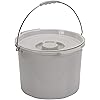Drive Medical Commode Pail with Lid 12 Quart Gray, 2.38 Pound