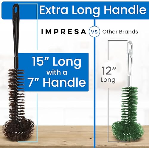 Garbage Disposal Cleaner Brush with Extra Long Handle to Keep Your Drain Spotless - Disposal Cleaner and Deodorizer for a Fresh Smelling Kitchen - Disposer Cleaner Drain Brush - Garbage Disposal Brush