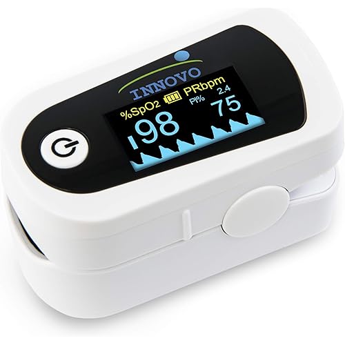 Innovo Premium iP900BP Fingertip Pulse Oximeter Blood Oxygen Monitor with Plethysmograph and Perfusion Index