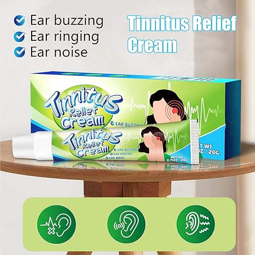 Tinnitus Relief Cream, Ear Pain Relief Health Care Ear Ringing Treatment Cream 0.7oz for Hearing Loss