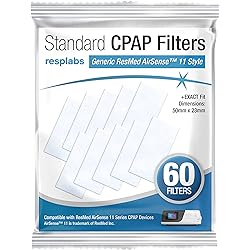 resplabs CPAP Filters - Compatible with The ResMed AirSense 11 Machine - 60 Filter Pack