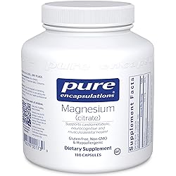Pure Encapsulations Magnesium Citrate | Supplement for Sleep, Heart Health, Muscles, and Metabolism | 180 Capsules