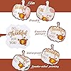Crtiin 100 Pieces Thanksgiving Present Tags Thank You Favor Tags Thanks Pumpkin Labels with 100 Pieces Ribbons for Happy Thanksgiving Day Halloween DIY Thanksgiving Crafts Holiday Letters