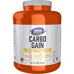 NOW Sports Nutrition, Carbo Gain Powder Maltodextrin, Rapid Absorption, Energy Production, 8-Pound
