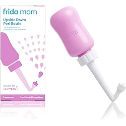 Frida Mom Upside Down Peri Bottle for Postpartum Care | The Original Fridababy MomWasher for Perineal Recovery and Cleansing After Birth. Color: Pink