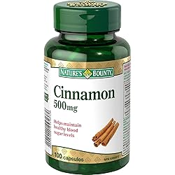 Nature's Bounty Cinnamon 1000 mg Capsules 100 ea Pack of 2
