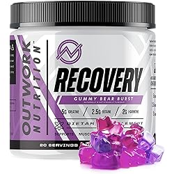 Outwork Nutrition Recovery Supplement - Post Workout Recovery Drink & Muscle Builder - Backed by Science 240 Grams Gummy Bear Burst, 8.46