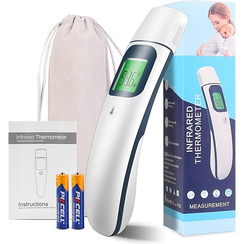 Digital Ear Thermometer, Forehead Thermometer for Adults, Toddlers and Kids Thermometer Fast and Accurate Reading Indoor Outdoor