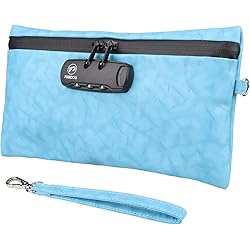 FIREDOG Smell Proof Pouch with Combination Lock Blue