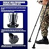 Ergobaum Dual5' to 6'6'' Ergonomic Underarm Crutches 1 Pair of Double-Function Shock Absorber Underarm Crutches with Arm Support Black