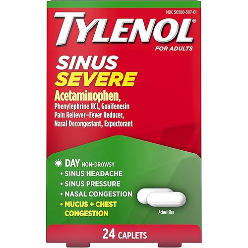 Sinus Congestion And Pain Severe Caplets Daytime - 24 Caplets