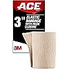 ACE 3 Inch Elastic Bandage with Hook Closure, Beige, No Clips, Great for Elbow, Ankle, Knee and More, 2 Count