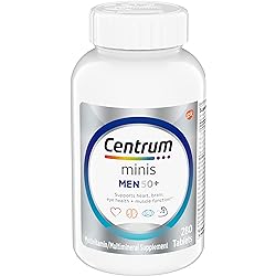 Centrum Minis Silver Multivitamin for Men 50 Plus, MultivitaminMultimineral Supplement, Vitamin D3, B-Vitamins and Zinc, Non-GMO Ingredients, Supports Memory and Cognition in Older Adults - 280 Ct