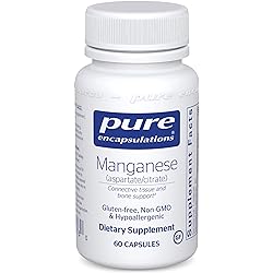 Pure Encapsulations - Manganese AspartateCitrate - Hypoallergenic Trace Mineral Supplement for Connective Tissue and Bones - 60 Capsules