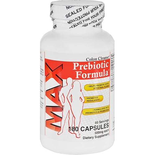 Health Plus Prebiotic Formula - Colon Cleanse Max - 180 Capsules - Gluten Free - Yeast Free-Wheat Free