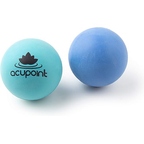 Acupoint Physical Massage Therapy Ball Set - Ideal for Yoga, Deep Tissue Massage, Trigger Point Therapy and Myofascial Release Physical Therapy Equipment Yoga Wheel Back Stretcher - 13x5-inch Super St