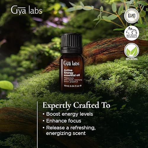 Gya Labs Active Energy Essential Oil Blend 10ml - Refreshing & Energizing