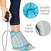 Vive Compression Ankle Ice Pack Wrap for Foot Pain Relief - Soft Cold Brace for Recovering Injuries - Support for Swelling, Sprains, Fractures - Filled with Reusable Gel, Fits Small & Large Feet