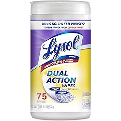 Lysol Dual Action, Disinfecting Wipes, Citrus, 75 Ct
