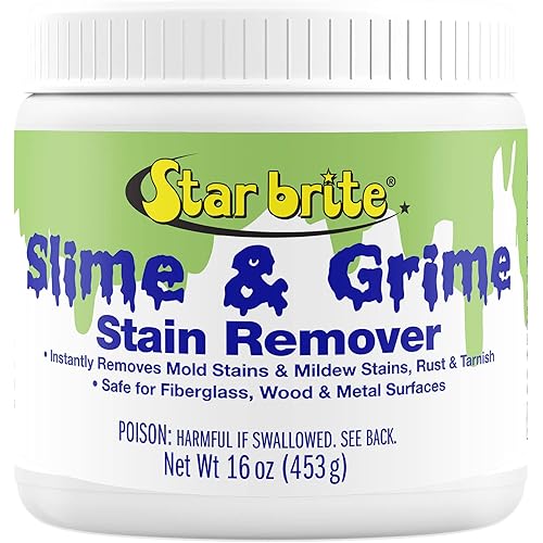 STAR BRITE Slime & Grime Stain Remover - Concentrate Makes 5 Gallons - Remove Tarnish, Rust & Tough Slimy Grimy Stains on Fiberglass, Metal, Wood, Cement, Tile, Decks & More 094816
