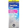 Contact Lens Solution by Bausch & Lomb, Sensitive Eyes Solution for Soft Contact & Gas Permeable Lenses, Saline Solution with Potassium, 12 Fl Oz Pack of 2